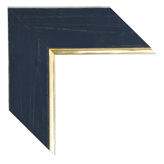 2 3/4 inch Wide Frame. Black Gold Framed Mirrors