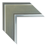 3 1/4 inch Wide Frame. Silver Framed Mirrors