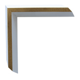 1 3/8 inch Wide Frame. White Gold Framed Mirrors