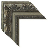 4 1/8 inch Wide Frame. Silver Framed Mirrors