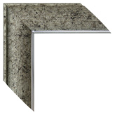 2 1/2 inch Wide Frame. Silver Black Framed Mirrors