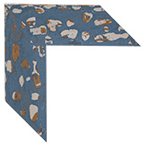 2 5/8 inch Wide Frame. Blue Framed Mirrors