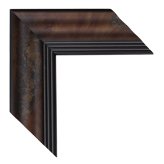 2 3/4 inch Wide Frame. Brown Framed Mirrors