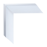 1 7/8 inch Wide Frame. White Silver Framed Mirrors